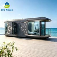 Capsule spatiale modulaire préfabriquée de 30 pieds à 2 chambres pour habitation familiale et hébergement de villégiature