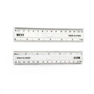 Règle en plastique transparente double face de 15 cm pour étudiants, personnalisable avec logo - Product Image 3