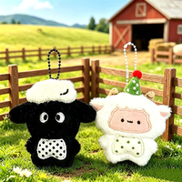 Porte-clés en peluche mini animal Kawaii, pendentif de sac mignon, breloque de sac à dos douce et moelleuse, petit ornement, cadeau, vente en gros