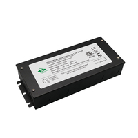 Transformador LED UL FCC ETL IP54 de 100W 200W 300W, 12V 24V, Regulable Triac, Controlador LED de Voltaje Constante con Caja de Conexiones