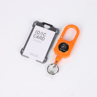 Porte-clés tactique télescopique personnalisé avec logo, en acrylique ABS, bande grillagée, étanche, portable et multifonctionnel