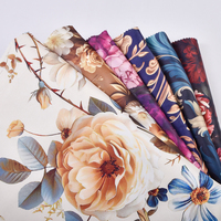 Tissu léger 100 % polyester tissé respirant anti-boulochage imprimé numérique floral personnalisé 70 GSM pour robes de filles et garçons – Vente chaude