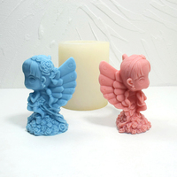 Moule en silicone Fille ange avec ailes, motifs uniques personnalisés pour la fabrication artisanale de savons, bougies, résines et bonbons