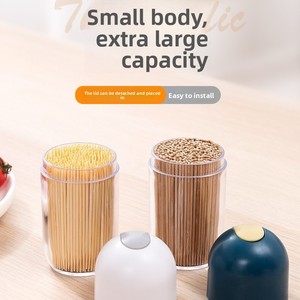 Plastic Nordic Style Press Type Automatic <b>Toothpick</b> Box for Home Restaurants, Simple and Creative Transparent <b>Toothpick</b> - Product Image 3