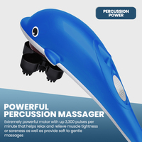 Fabrikverkauf Delfin-Massagestab Elektrischer Vibrationsmassagehammer Handgehaltener Nacken- und Rückenmassagegerät