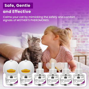 Vente en gros 2 prises + 4 recharges Kit diffuseur apaisant aux phéromones pour chat pour soulager l'anxiété des chats avec une haute qualité - Product Image 5