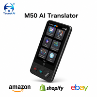 Traducteur vocal IA M50 en gros, 142 langues, 19 langues hors ligne, traduction instantanée en temps réel, logo personnalisé, PC