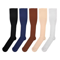 Chaussettes de compression en nylon noires Offre Spéciale 15-20mmHg d'équitation longues sports équestres Elite Knee High