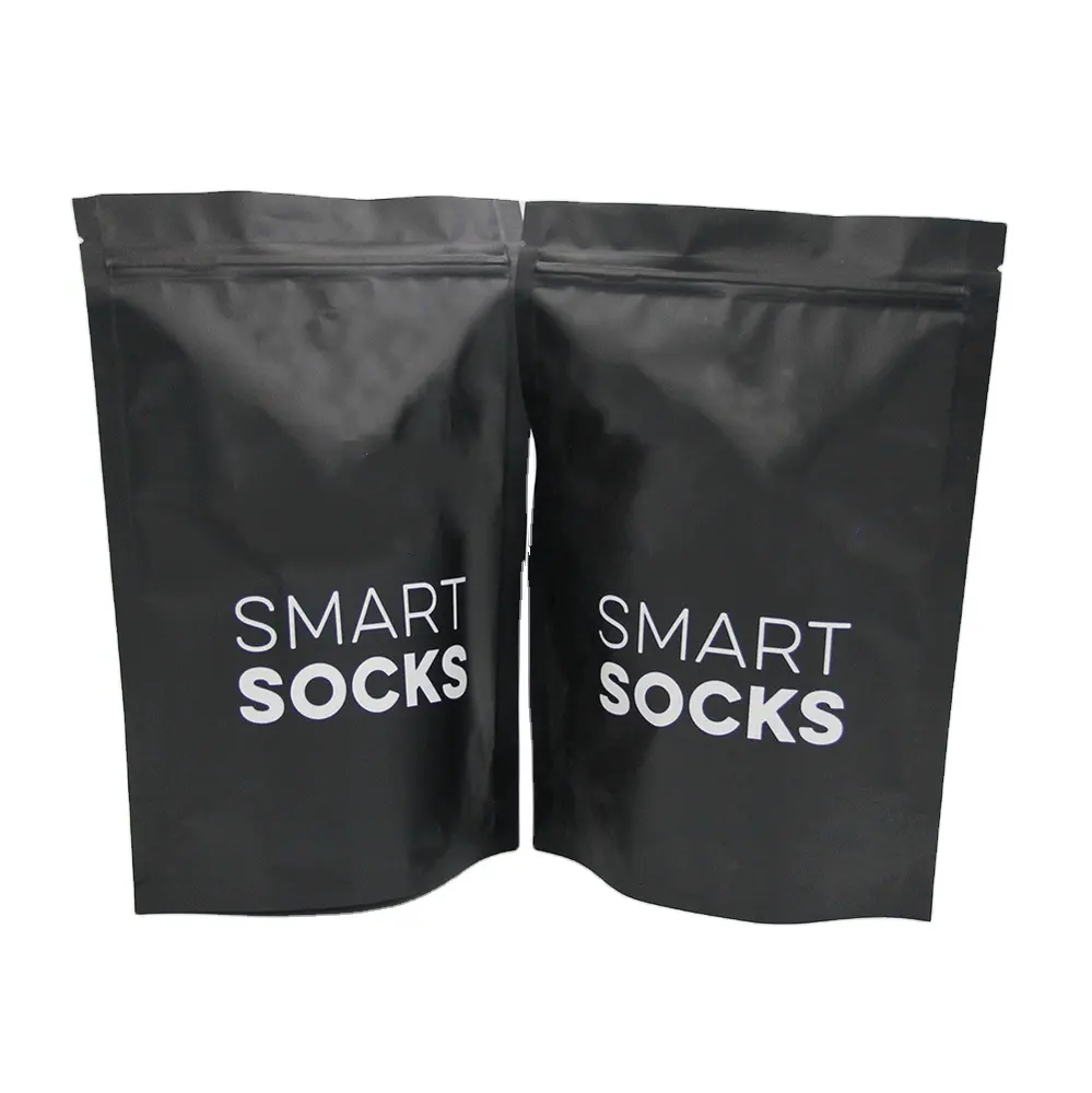 Custom Mylar Mini Bag With Zipper Resealable Underwear Socks Short Sleeve Sweatpants Plastic Packaging Panties Zipper Bag
