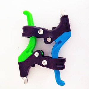 Palanca de freno de bicicleta ajustable de 2 dedos para bicicleta de montaña, bicicleta plegable, bicicleta para niños, mango de plástico con aluminio forjado negro - Product Image 3