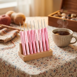 Juego de Agujas de Ganchillo <span class=keywords><strong>Dr</strong></span>. Sheknit con Mango Suave, Agujas de Tejer Coloridas, Bolsa de PU Incluida para Trabajos de Aguja - Product Image 2