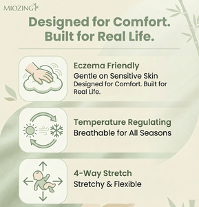 Miozing Tropical <span class=keywords><strong>Resort</strong></span> - Ropa de Dormir de Bambú Premium para Bebés, con Estampado, para Piel Sensible, Personalizable con Logotipo - Product Image 6