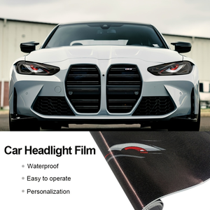 Autocollant en vinyle perforé pour phare de voiture avec logo personnalisé, effet œil de démon, autocollant en maille pour phare de voiture, effet œil en colère - Product Image 2