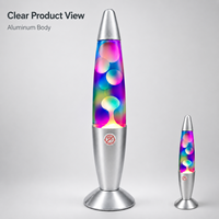 Lampe à lave électrique en aluminium coloré pour la décoration de la maison et les cadeaux