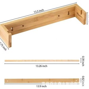Soporte de madera para rollos de papel, expositor de arte de una sola capa montado en la pared para decoración escolar y manualidades - Product Image 4