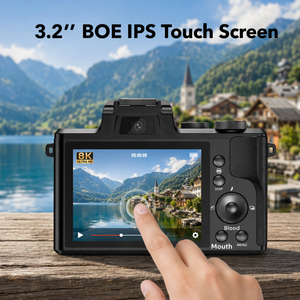 Estación de Doble Sensor para Cámara sin Espejo 8K, Grabadora de Cine 15FPS, Estabilización Avanzada EIS de 6 Ejes, Kit con Interfaz Táctil de 3.2 Pulgadas - Product Image 3
