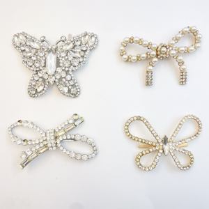 Fivela de Sapato de Moda com Strass de Cristal, Fivela de Diamante Inlay Metálico para Decoração de Sapatos e Acessórios - Product Image 5