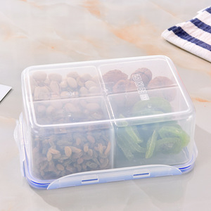 Mới Nhất Nhựa Thực Phẩm <span class=keywords><strong>Container</strong></span> Chia Lunchable <span class=keywords><strong>Container</strong></span> Với Nắp Đậy Tái Sử Dụng Sectioned 4 Ngăn Lưu Trữ Hộp - Product Image 3