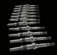 Eje de piezas mecánicas mecanizadas con precisión por CNC, con pasos de mecanizado de fresado y brochado CNC de diferentes diámetros