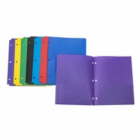 Dossier de classement en plastique PP format lettre avec logo personnalisé, perforation 3 trous, pour documents 8,5 x 11 pouces, vente en gros