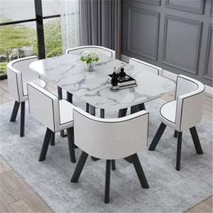 Juego de Mesas de <span class=keywords><strong>Restaurante</strong></span> de Metal Económicas de Diseño Moderno para Uso Comercial en Restaurantes de Comida Rápida con 4 Sillas - Product Image 4
