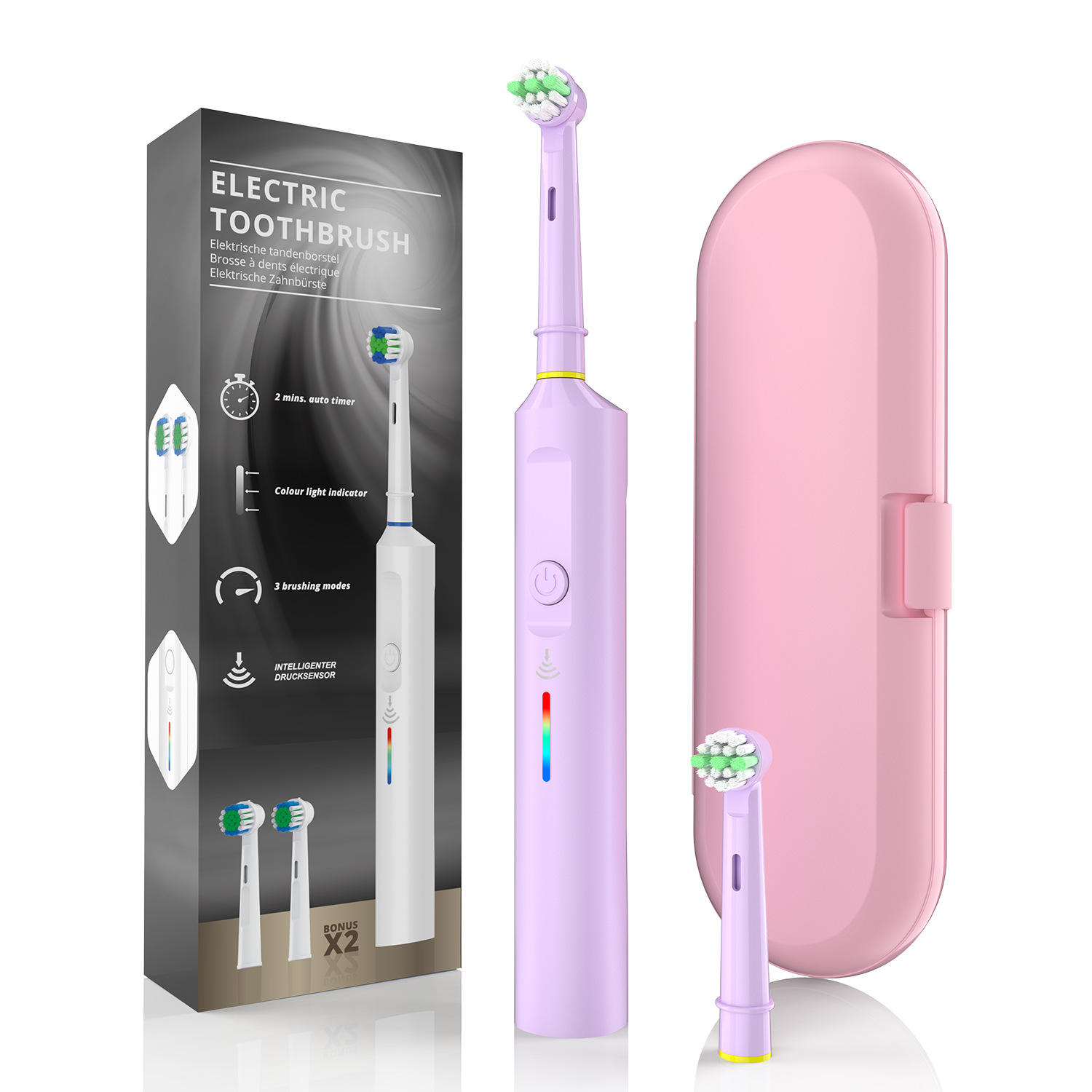 Brosse à dents 3957A - Rose [Capteur de pression] [Poils pour enfants SB-10]