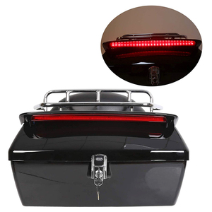 Accesorios para Motocicleta, Baúl Superior para Motocicleta, Caja de Equipaje Trasera con <span class=keywords><strong>Respaldo</strong></span> y Estante para Harley - Product Image 1