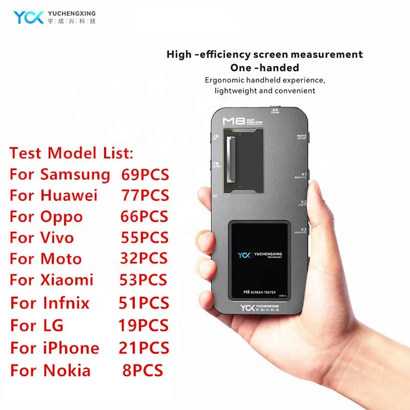 Ycx M8 Màn hình LCD thử nghiệm lập trình cho iPhone Samsung Huawei XIAOMI VIVO Moto LG Oppo hiển thị/cảm ứng chức năng kiểm tra sửa chữa