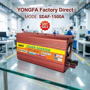 Convertisseur solaire pour voiture YONGFA à onde sinusoïdale modifiée simple, <span class=keywords><strong>12V</strong></span> DC vers 220V AC, 1500W, efficacité 90%, avec protection contre l'inversion <span class=keywords><strong>de</strong></span> <span class=keywords><strong>polarité</strong></span> - Product Image 3
