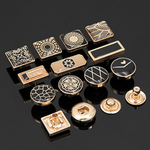 Botones de Presión para Thobe con Diseño Octagonal, de Metal, Aleación de Zinc, de Cuatro Partes - Product Image 1