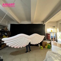 Costume d'ailes blanches gonflables réalistes avec ventilateur, beau costume d'aile d'oiseau gonflable pour l'activité de scène de fête