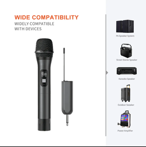 UHF kablosuz mikrofon kayıt Karaoke el <span class=keywords><strong>MIC</strong></span> ile şarj edilebilir lityum pil alıcı için sahne şarkı hoparlörler - Product Image 2