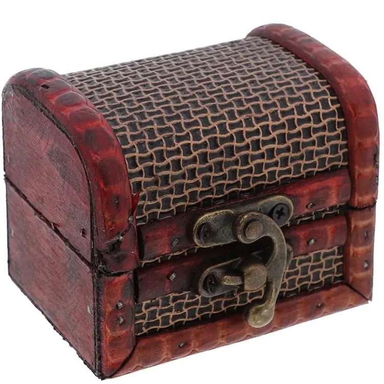 लकड़ी दान खजाना छाती Trinket बॉक्स-<span class=keywords><strong>Basketweave</strong></span>