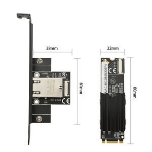 Adaptador Ethernet Interno IOCREST M.2 de 10 Gbps, Tarjeta de Red RJ45 de un Solo Puerto 10GbE AQC113 para Escritorio - Product Image 2