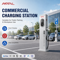 Chargeur de véhicule électrique domestique intelligent et durable AMPPAL 7KW 14KW 22KW 44KW AC380V avec interfaces Type1/Type2/GB/T