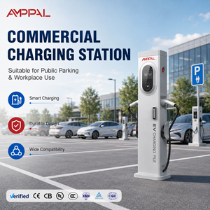 <span class=keywords><strong>Chargeur</strong></span> de véhicule électrique domestique intelligent et durable AMPPAL 7KW 14KW 22KW 44KW AC380V avec interfaces Type1/Type2/GB/T - Product Image 2
