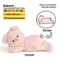 Peluche cochon rose d'accompagnement émotionnel, jouet à presser apaisant, pour machine à griffes, vente en gros, cadeau pour adolescents et adultes