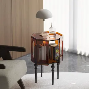 American Vintage Small Bedroom Acrylic Nightstand Storage