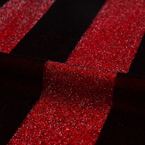 Nuevo diseño de hilo teñido 100% poliéster bolsa de vino rojo terciopelo de Corea 5000 tela - Product Image 6