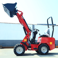 Loader Mini Roda Kecil Mesin Pemindah Tanah Laris di Cina, Alat Konstruksi Mini Wheel Loader, Pembersih Salju, Loader Roda Diesel untuk Pemerintahan Kota