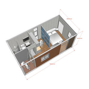Casas prefabricadas portátiles de una sola habitación casas prefabricadas panel sándwich listo para usar 3,5*7,2 M casa contenedor de envío para la venta - Product Image 6