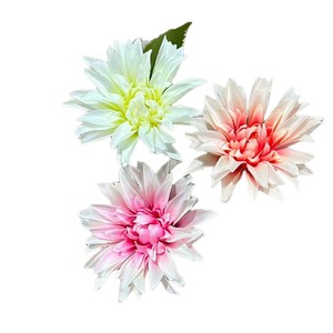 Fleur artificielle de dahlia simulée, tige unique, taille moyenne, réaliste, en soie, pour décoration de mariage - Product Image 5