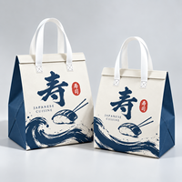 Sac isotherme imperméable non tissé pour sushis avec doublure en aluminium, sac isotherme pour la livraison de repas à emporter