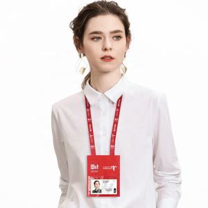 2026 Promotionele Aangepaste Logo Transparant Pvc Stof Naam Id Beurs Nek Portemonnee Verpleegster Kaart Badge Houder Met Rits - Product Image 1