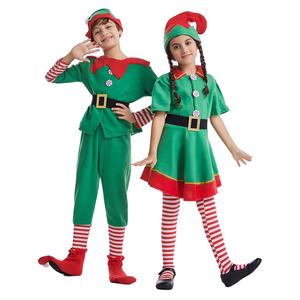 Kinderen Jongens <span class=keywords><strong>Elf</strong></span> Kerstkostuums Outfit Pak Kerstman <span class=keywords><strong>Elf</strong></span> Kostuum Meisjes Verkleedkleding Grappig Cosplay Feest - Product Image 5