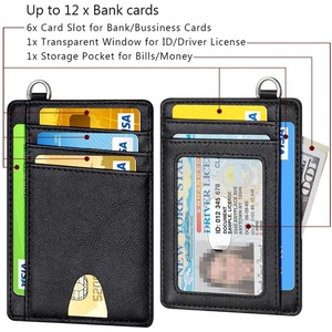 Slim Gift Wallet for Men and Women, RFID Blocking Minimalist Vegan Leather Front Pocket Card Holder with Credit Card Holder - Product Image 6