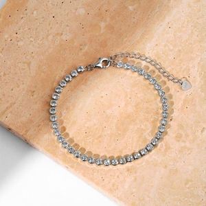 Pulsera de tenis Dylam en stock, diseño elegante, plata S925 con baño de rodio, circonita cúbica de 3 mm y grado 5A, para mujer - Product Image 5