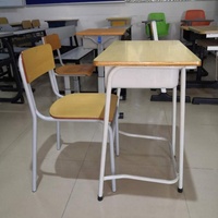 Ensemble Table et Chaise d'Étude Individuelle pour Étudiants, Bureau et Chaise d'Écriture en Bois Pas Cher pour Enfants, Ensembles de Mobilier Scolaire pour Salle de Classe - Vente en Gros