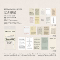 40 feuilles par paquet de papier artisanal, autocollants faits main, matériaux polyvalents pour carnets, papier de fond pour décoration.