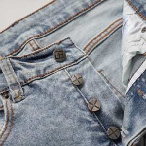 Nouveaux styles Jeans skinny déchirés pour hommes de marque personnalisée avec broderie d'<span class=keywords><strong>image</strong></span> Jeans skinny pour hommes - Product Image 2